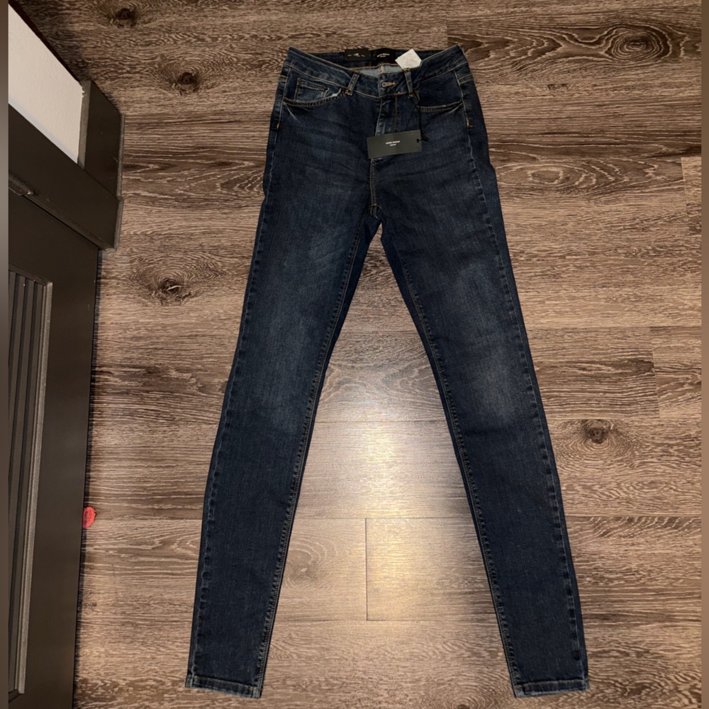 VERO MODA Dark Blue Slim Fit Women's Jeans